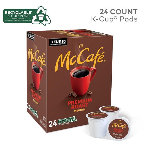 McCafe Premium Roast K-Cup Pods - Rich Flavor Coffee | 24 Count Box