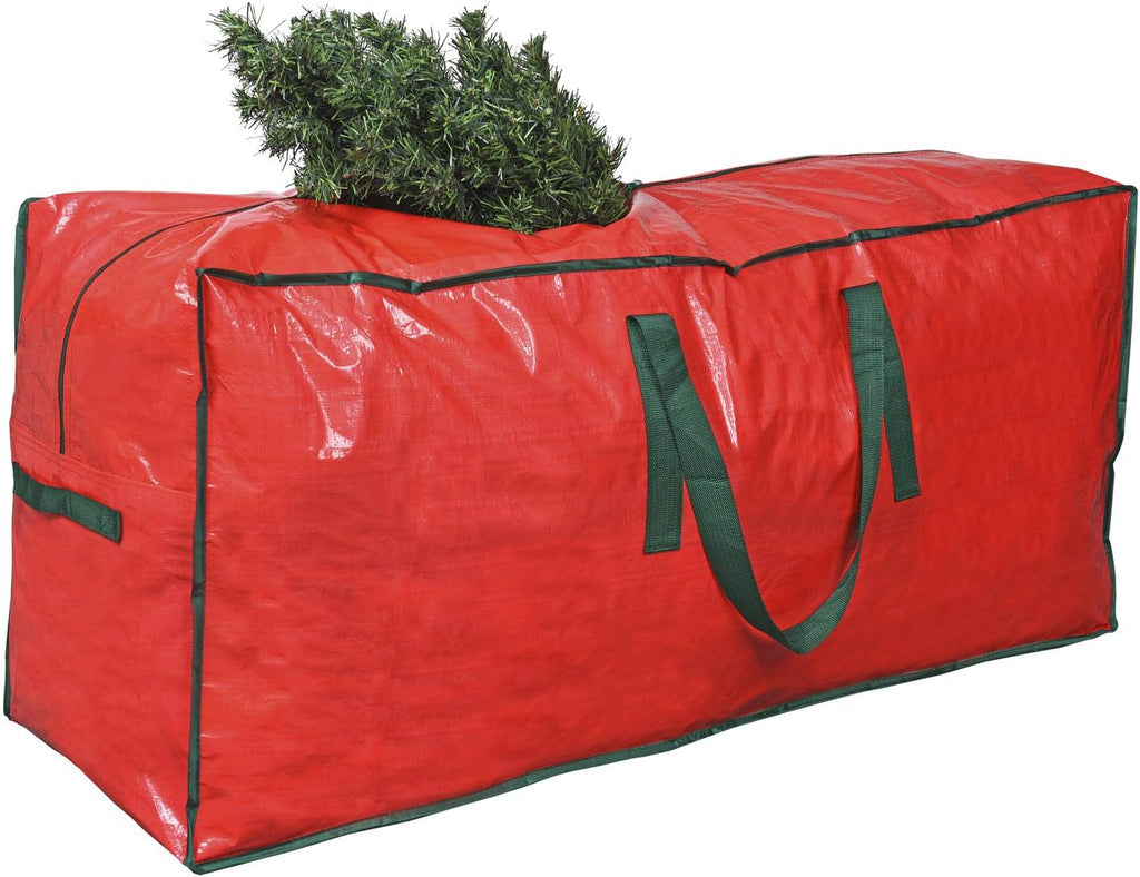 ProPik Christmas Tree Storage Bag - Fits Up to 7 Ft Tall Disassembled Tree | 45" x 15" x 20" Red Holiday Storage Case with Handles & Zipper