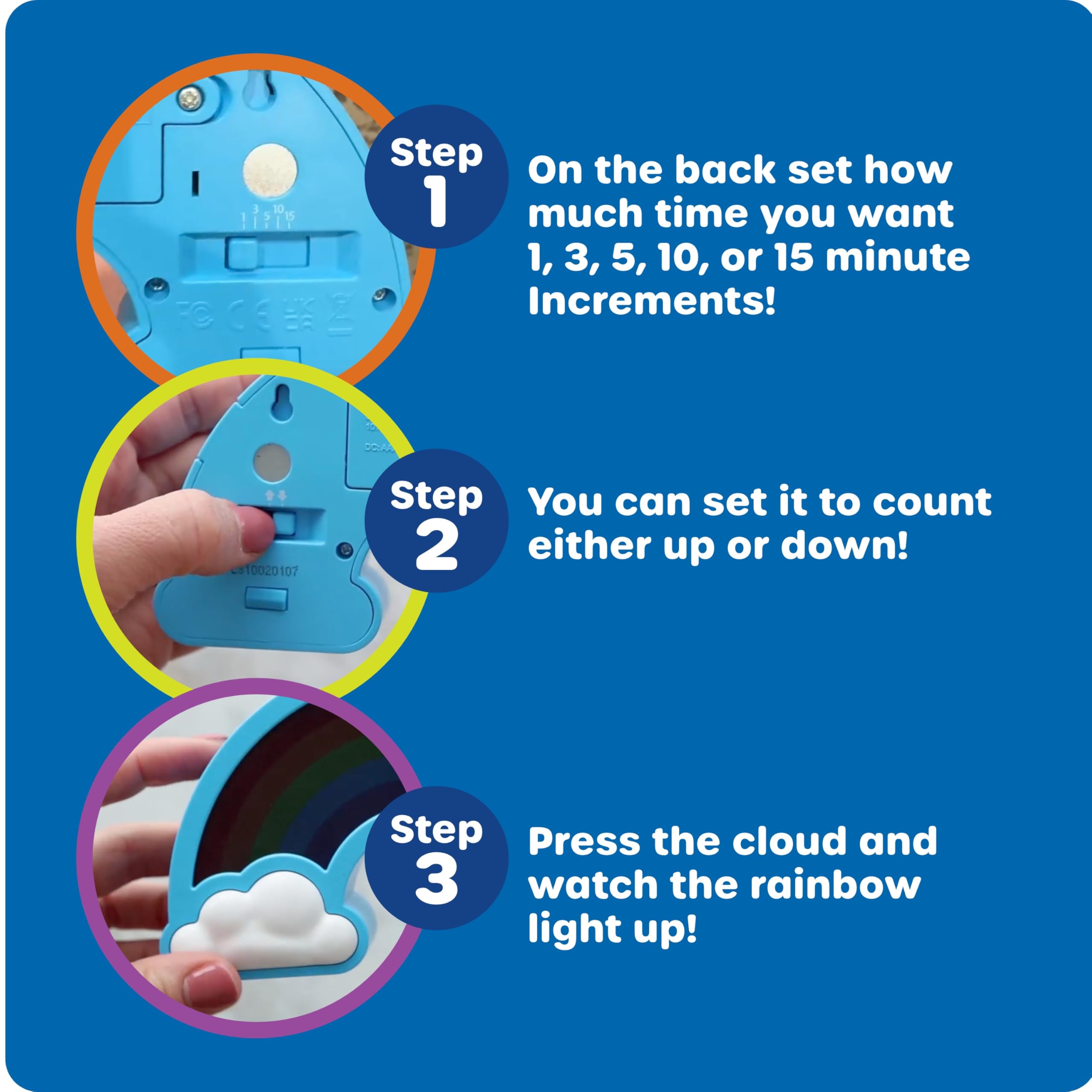 Learning Resources Rainbow Visual Timer - Time Management for Children, Audio and Visual Alarms, Schedule for Kids, Social Emotional Learning Skills, Countdown for Teachers, Classroom Must Haves