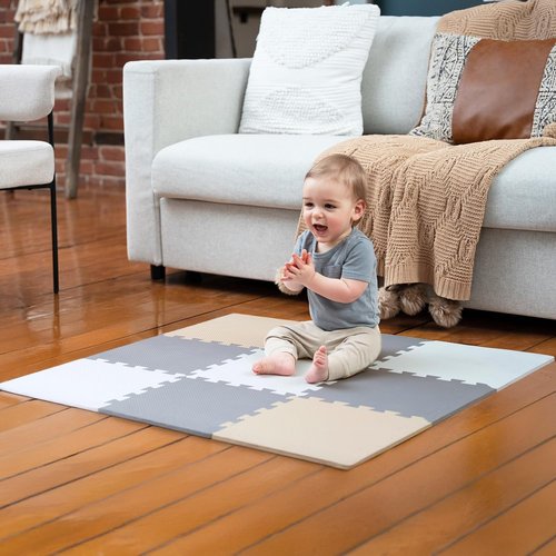 MioTetto Baby Play Mat - Soft & Safe Foam Floor Tiles for Crawling | Portable & Stylish Design