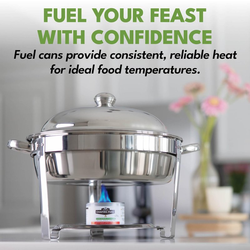 Superior Trading Co. Chafing Fuel Cans, Up to 6 Hour Food Burners for Parties, Smokeless, Resealable, Indoor Outdoor Catering & Food Service, 24 Pack
