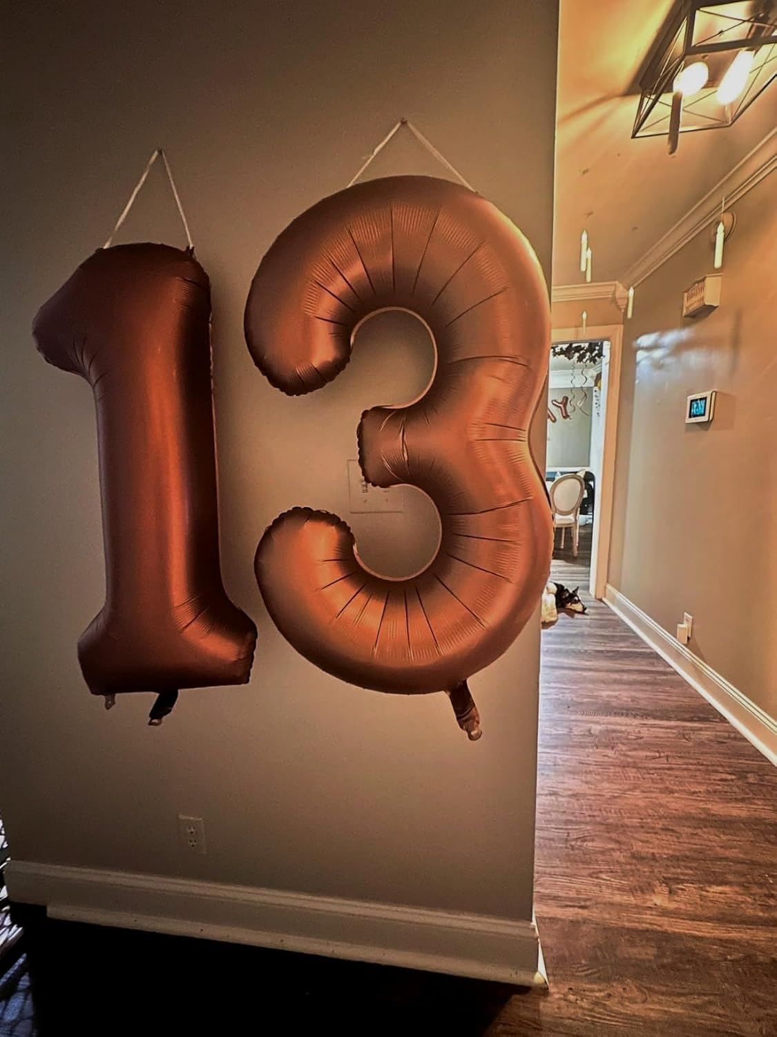 Number Balloons | 40-Inch Coffee Brown Balloon for 1st Birthday Party Decorations