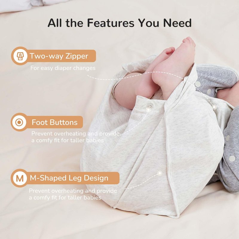 Transition Baby Swaddle 3-6 Months 12-18 lb, Arms In/Out Swaddle Sleep Sack with 2-Way Zipper Moisture-Wicking Fabric, Improves Sleep Snug Fit Helps Calm Startle Reflex