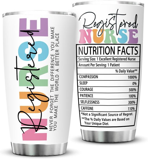 BDANTUMBLER RN Gifts for Nurses RN Graduation Appreciation Retirement Gifts Registered Nurse Gift Coffee Tumbler Mug 20oz
