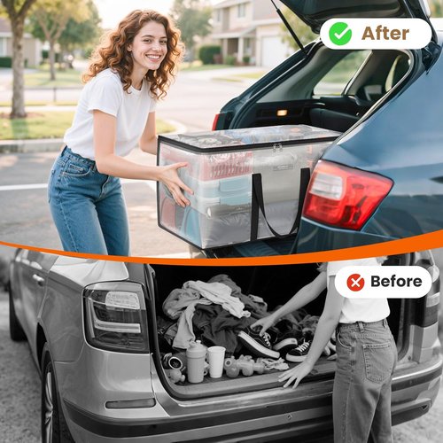 Fab Totes Moving Bags - Extra Heavy Duty Oversized Storage Solution with Reinforced Handles & Double Zippers | Ideal for Dorm Room Essentials