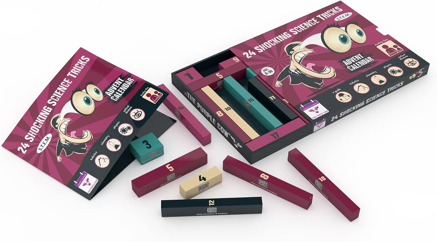 The Purple Cow Advent Calendar - Shocking Science Tricks for Kids Aged 8+ | Perfect STEM Gift