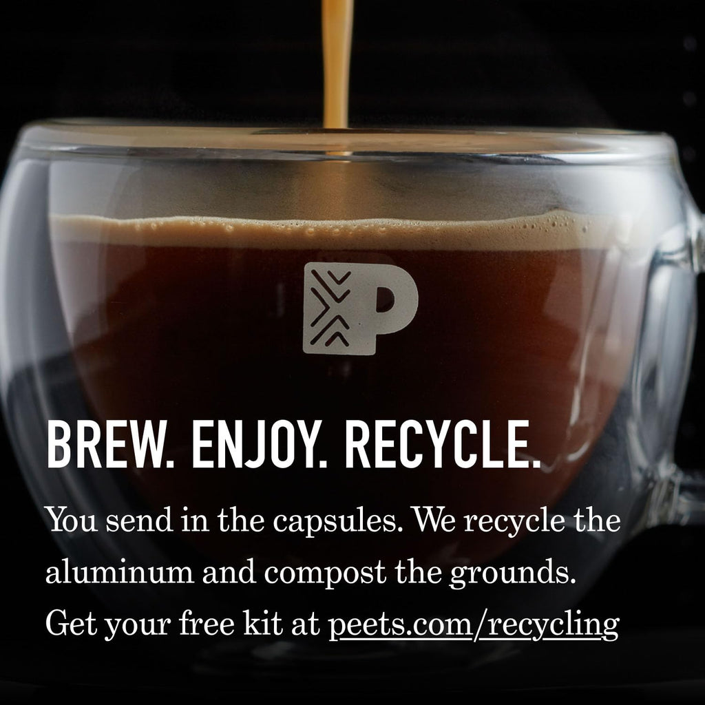 Peet's Coffee Dark Roast Espresso Capsules - 100% Arabica, Intensity 11, 50 Count for Nespresso