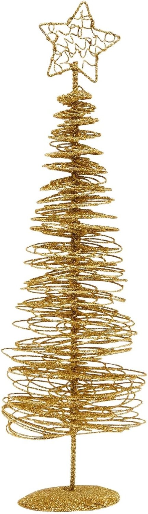 Juvale Tabletop Tree - 10.5-Inch Tall Gold Wire Decor - 2-Pack for Living Room & Office