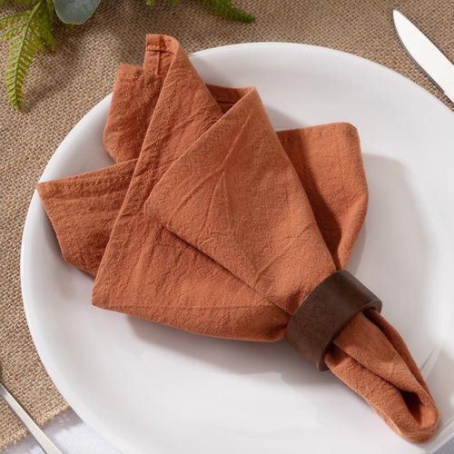 MLMW Terracotta Cloth Napkins Set of 8 Linen Dinner Cotton Spring Napkins Cloth Bulk Washable Napkins16×16" for Thanksgiving Wedding Party Baby Bridal Shower Birthday Table Decor