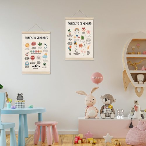 DOI-LANEE Mental Health Posters - Inspirational Affirmations Wall Art | 16x12 Inch Set of 2 for Therapy Office & Bedroom