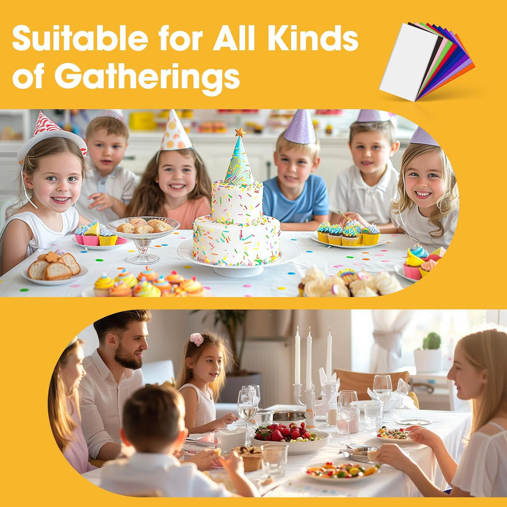 Niuara White Plastic Tablecloths - 8 Pack 54" x 108" Disposable Rectangle Covers for Parties & Gatherings