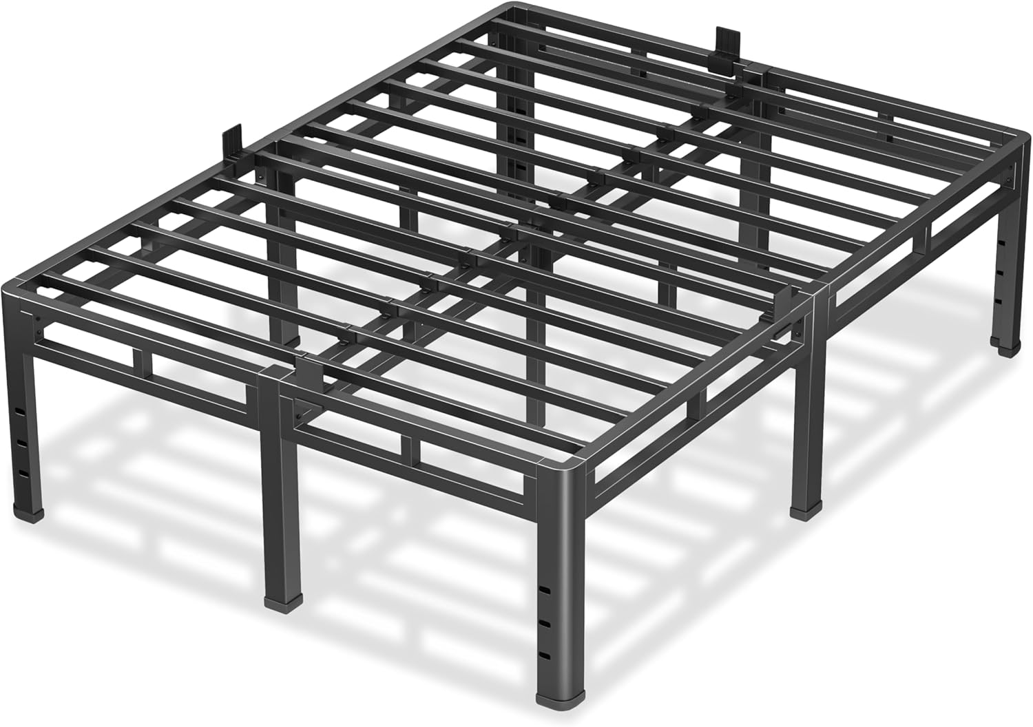 NKZ 24-Inch Full Size Bed Frame - Heavy Duty Metal Platform with Round Corner Legs & Noise-Free Design
