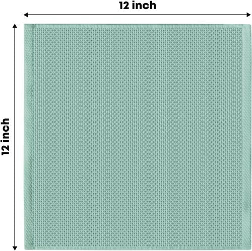 Artoid Mode Kitchen Dish Cloths - 100% Cotton Ultra Soft & Absorbent | Light Green, 12x12 Inch, Set of 6