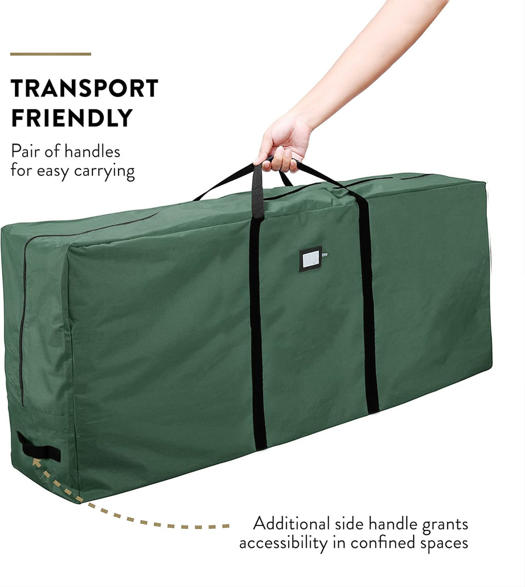 ZOBER Christmas Tree Storage Bag - Fits 9 Ft Artificial Trees - Waterproof & Tear-Proof - Green