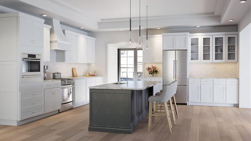 Furinno Shaker Wall Kitchen Cabinet - Single Door Design, Easy Assembly, 12" D x 18" W x 12" H, White