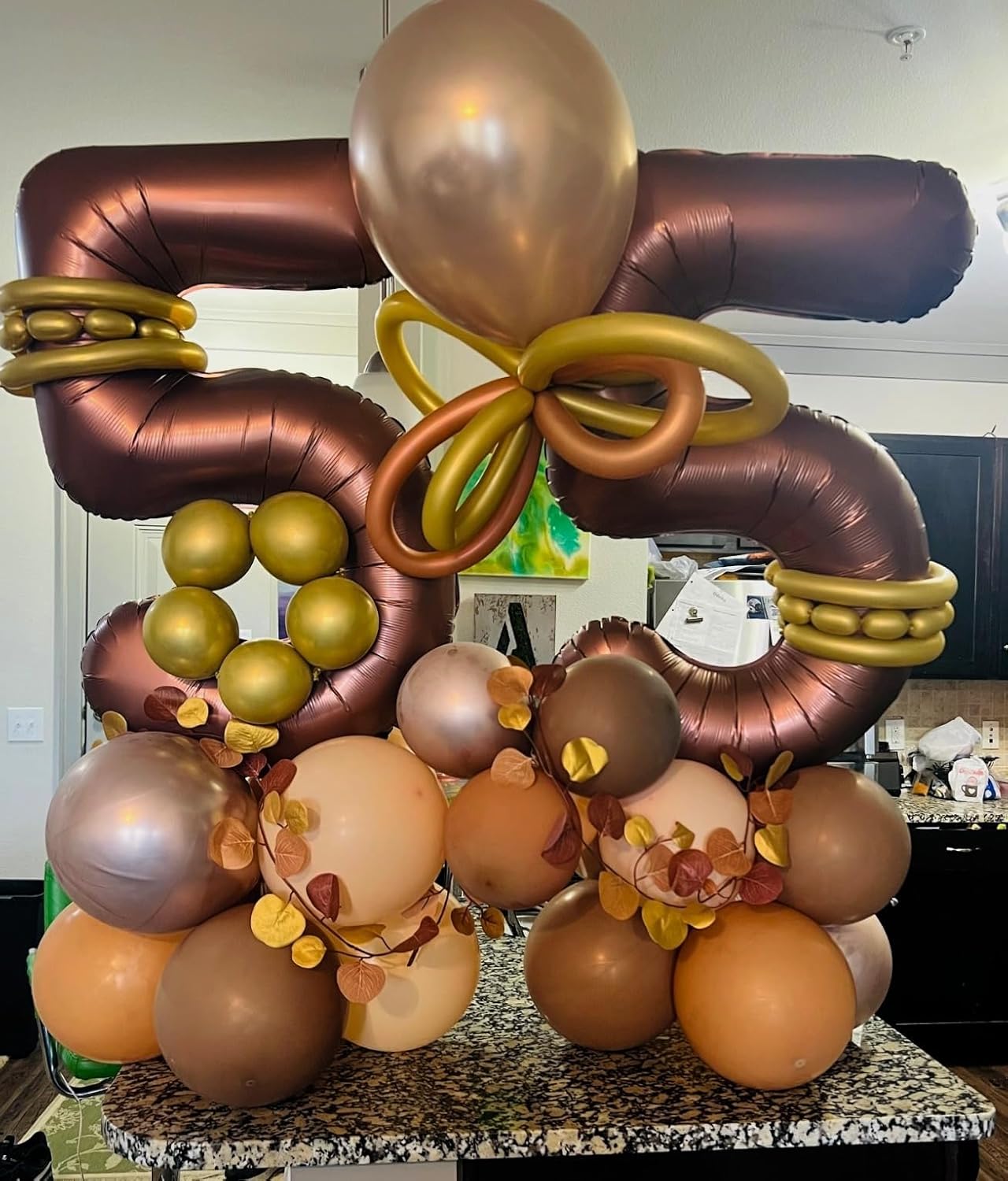 Number 0 Balloons - 40 Inch Coffee Brown Birthday Decorations for Milestone Events