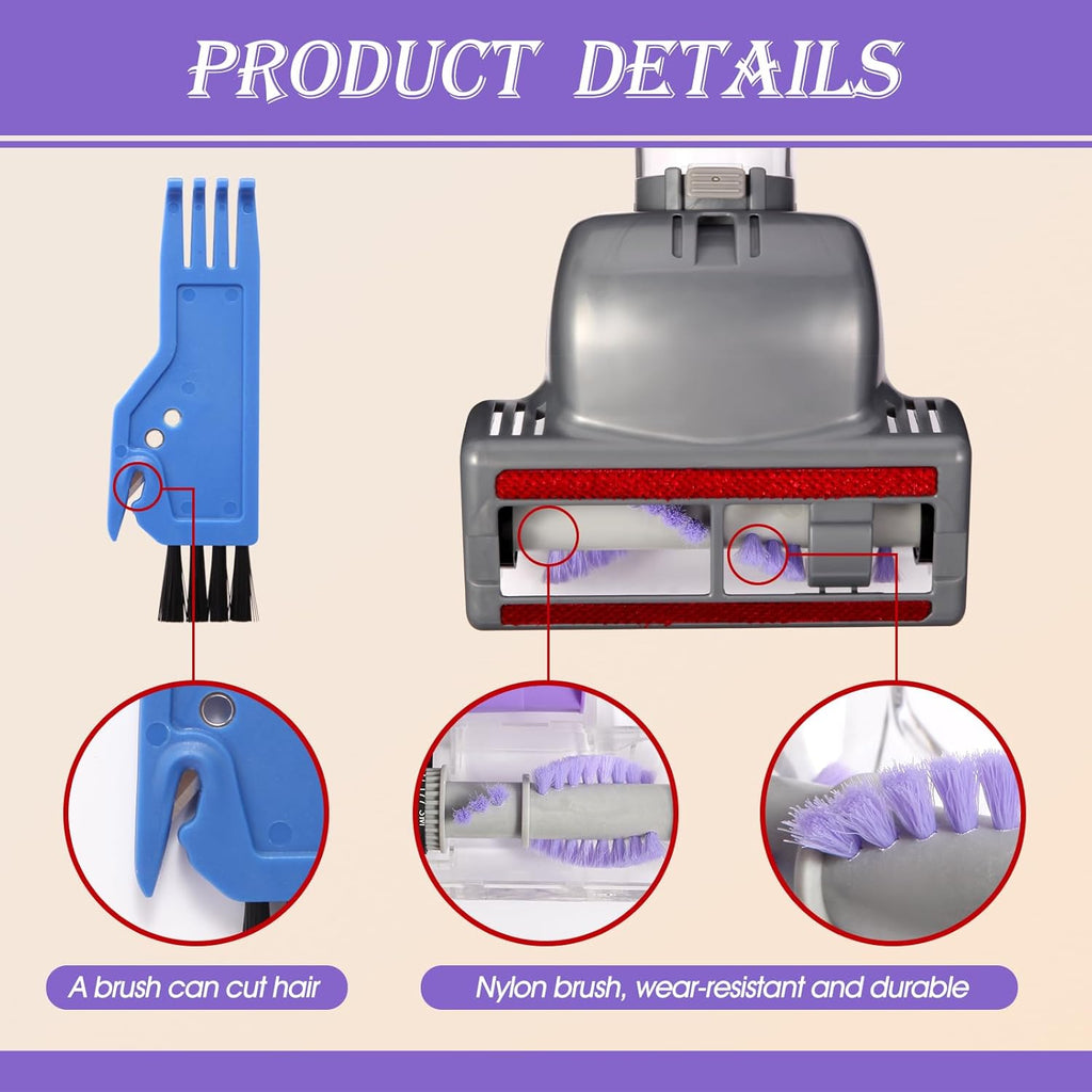 Shark Pet Hair Power Brush Tool - Upgraded Attachment for Navigator Lift-Away Vacuums | Purple