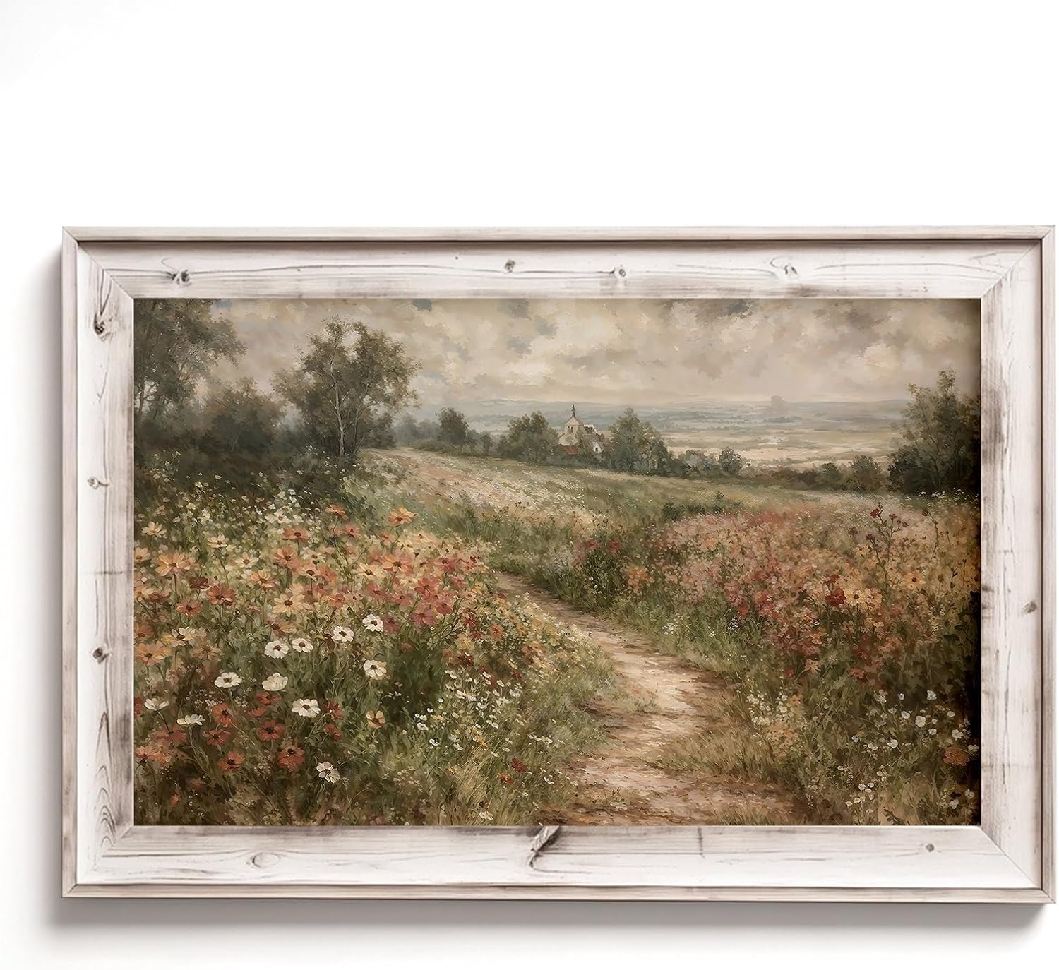 Vintage Wall Art | Rustic Autumn Landscape Canvas Print - 12" x 16" Unframed Artwork for Living Room