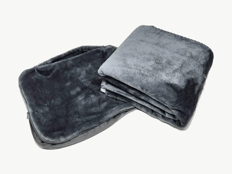 Caroline's Treasures MLM1022TBLT Black Standard Poodle Soft Travel Blanket with Bag Airplane Blanket, Indoor Outdoor Camping Blanket for Traveling, Picnics, Beach Trips, Concerts
