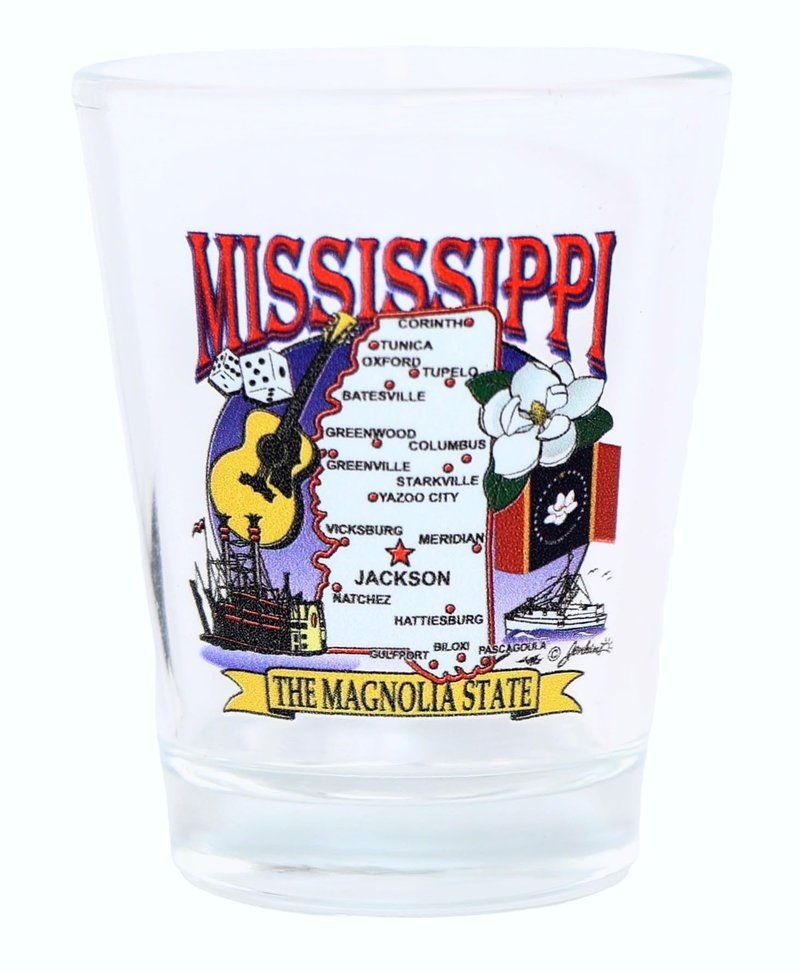 World By Shotglass Mississippi State Elements Map NewDesign Shot Glass