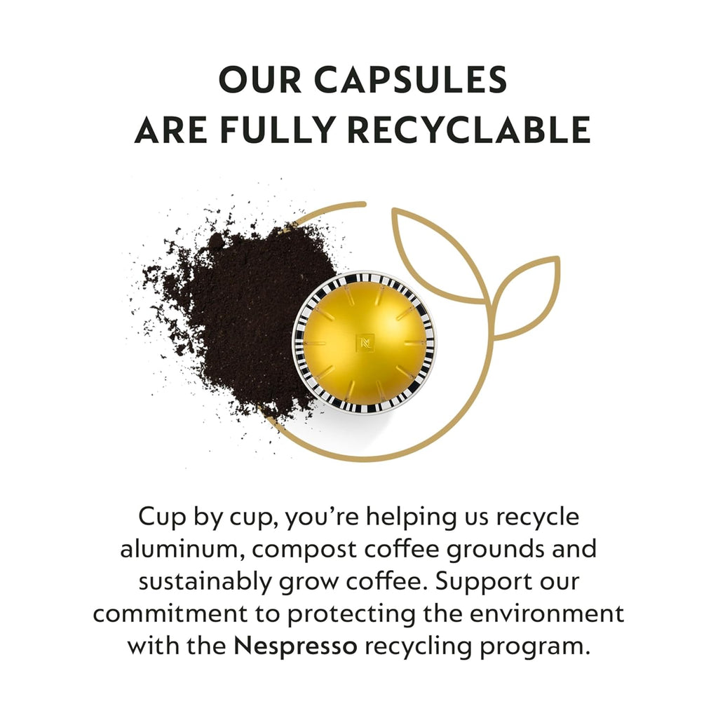 Nespresso Vertuo Capsules - Solelio Mild Roast Coffee Pods | 30-Count, 7.8 oz Brews (Pack of 2)