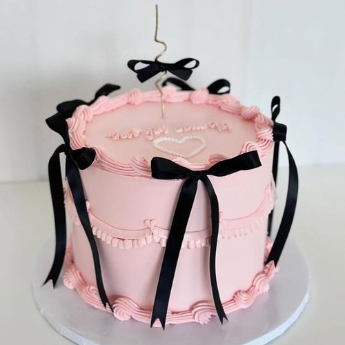 Coquette Black Bow Cake Topper - 12Pcs Elegant Ribbon Bowknot for Birthday & Bridal Celebrations