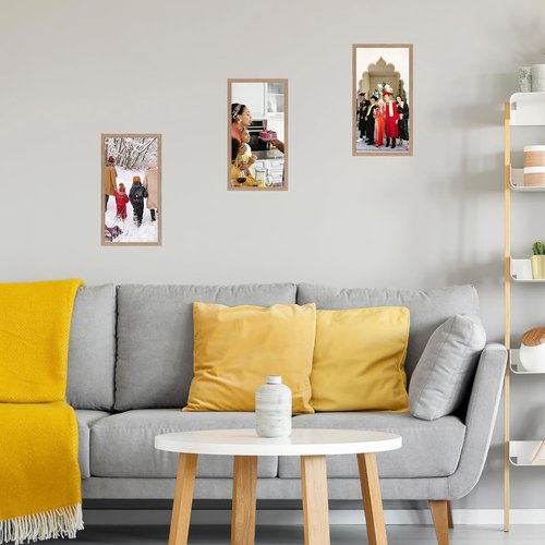 JCJMY 10x20 Rustic Brown Picture Frame - Versatile Wall Mounting for Horizontal or Vertical Display