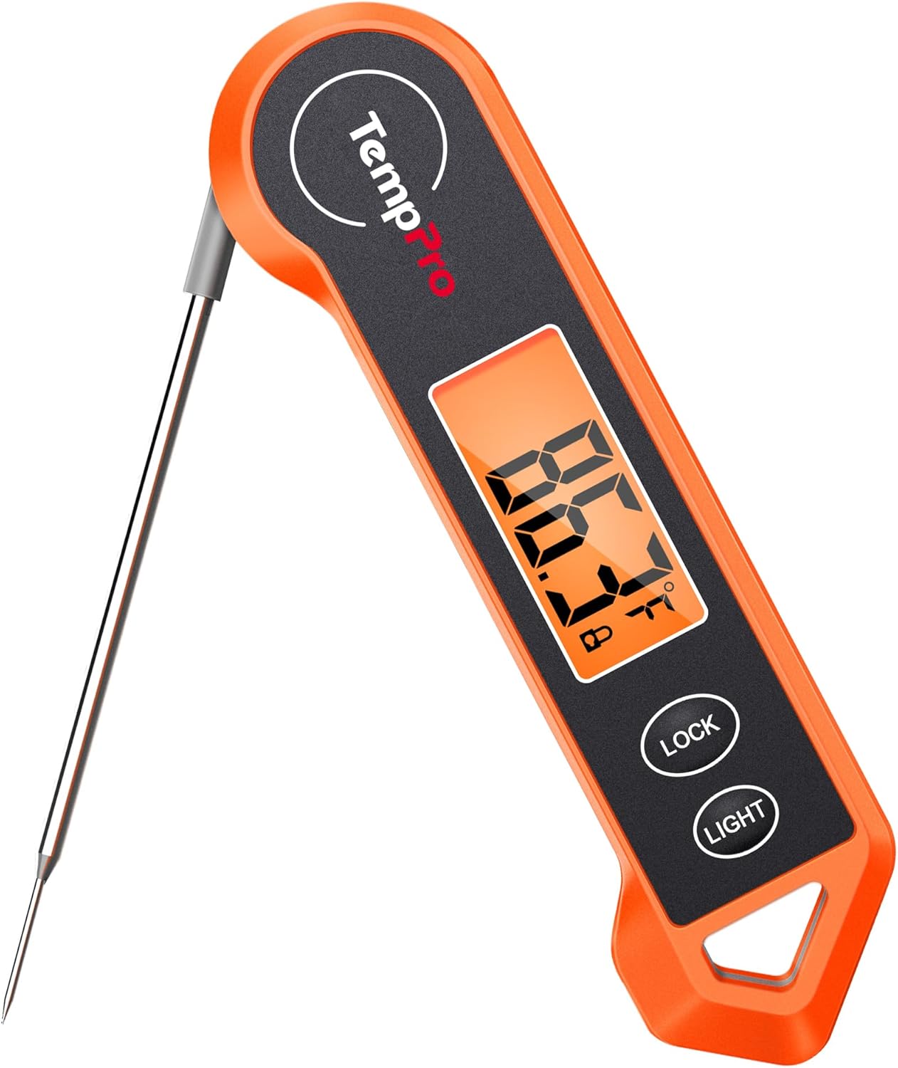 ThermoPro Digital Instant Read Meat Thermometer - Waterproof Kitchen Cooking Tool with Ambidextrous Backlit Display for BBQ & Grilling