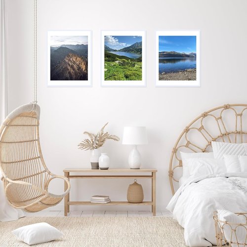 JCJMY 18x24 Picture Frame - Versatile Display for 16x20 Photos with Mat or 18x24 Without Mat | White