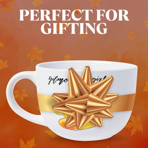 Silver Buffalo Gilmore Girls Luke's Diner Logo Ceramic Soup Mug, 24 Ounces