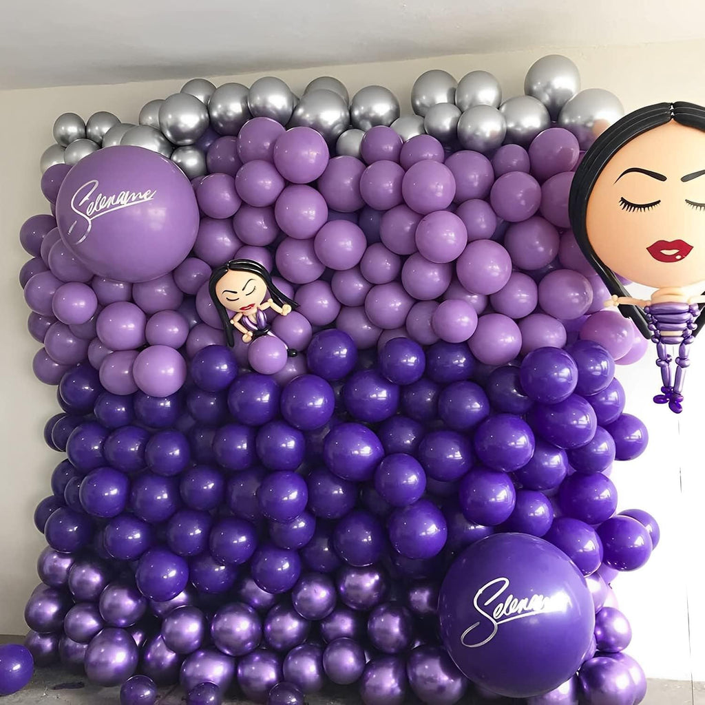 Voircoloria 105pcs Dark Purple Balloons - 12 Inch Latex Party Balloons for Birthdays & Events