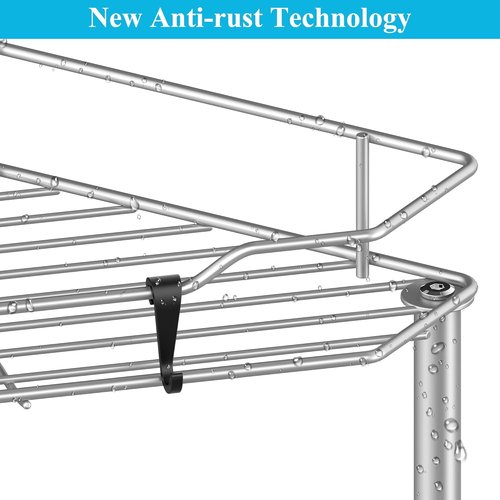 HuggieGems 4-Tier Corner Shower Caddy Organizer - Bathroom Shelf Stand Rack in Gray