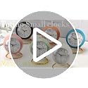 Silent Retro Analog Desk Alarm Clock with Night Light for Bedside - Green