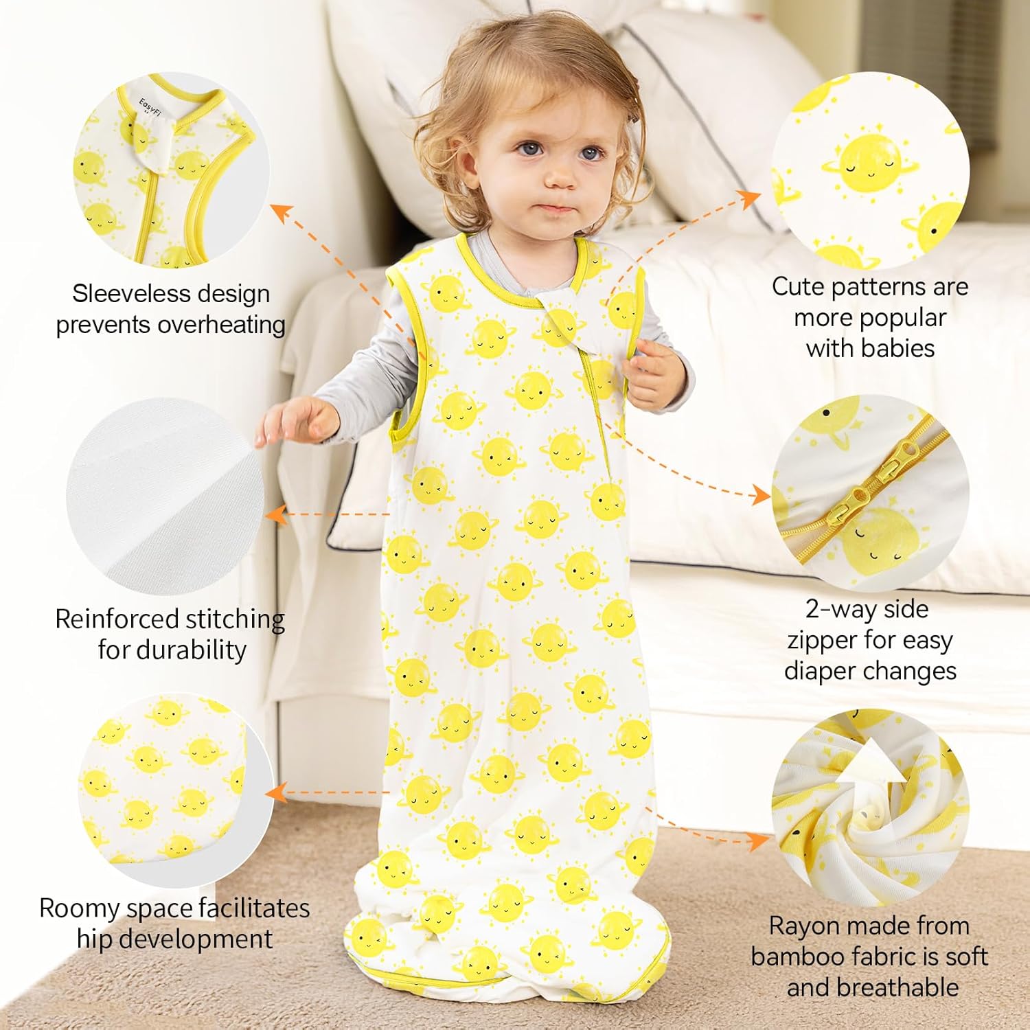 **Rayon Made From Bamboo Sleep Sack - Supersoft 1.0 Tog Toddler Wearable Blanket | 24-36 Months**