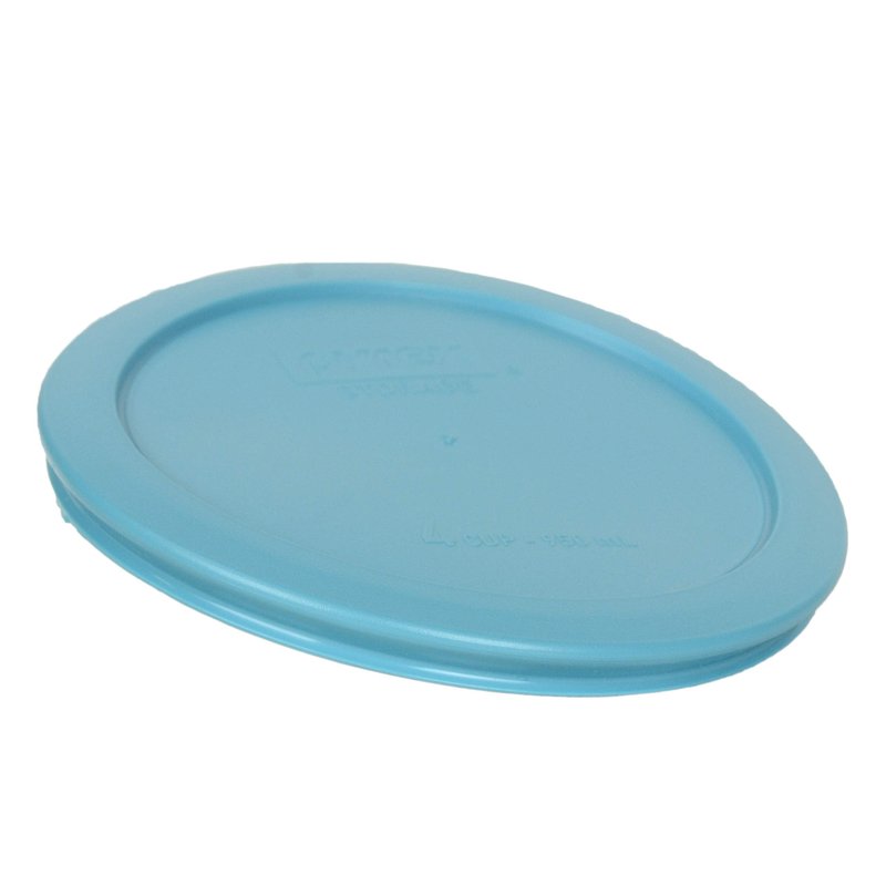 Pyrex 7201-PC 4 Cup Surf Blue Food Storage Replacement Lid (4-Pack) - Made in USA