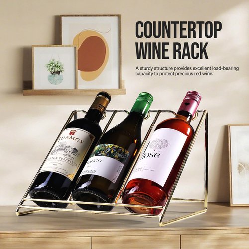 Drincarier Wine Bottle Display Shelf,Wine Storage Rack, Liquor Bottle Display Shelf, Bar Kitchen Small Wine Rack for Bar Family