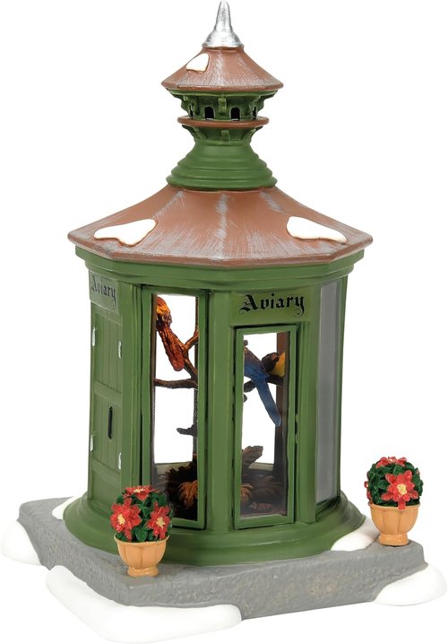 Department 56 Dickens Village Collection - 40th Anniversary Limited Edition Aviary Lit Building | Handcrafted Porcelain Christmas Decor, 5.9 Inch