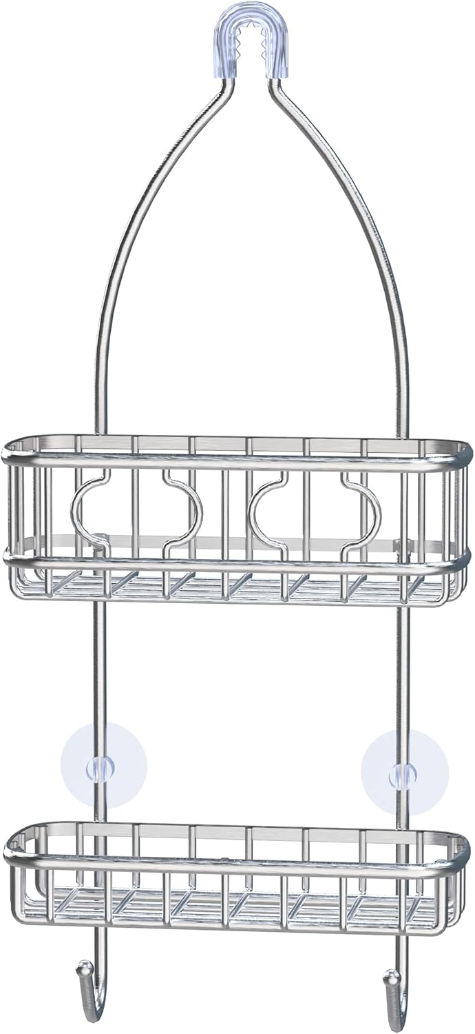 Simple Houseware Stainless Steel Shower Head Caddy Organizer - Space-Saving Design (24 x 10.2 x 4.25 Inches)
