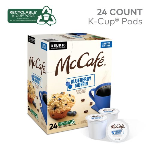 McCafe Blueberry Muffin Coffee, Keurig Single Serve K-Cup Pods, 24 Count