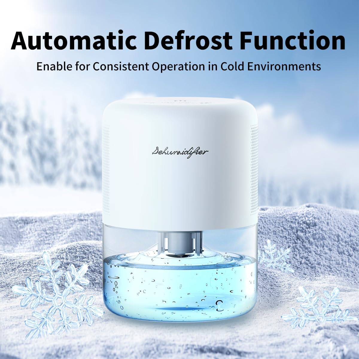 Skiennix Dehumidifier - Compact & Quiet 44oz Water Tank | Auto Defrost, 10 Colors, 4 Timers, 3 Modes