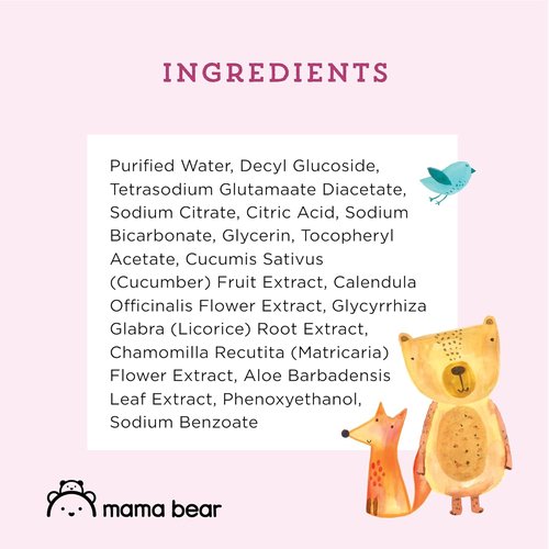 Mama Bear 99% Water Baby Wipes - Hypoallergenic & Fragrance-Free | 72 Count (Pack of 6)