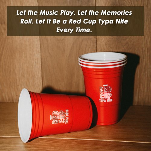 Caresha Please Red Cup Typa Nite, Disposable Plastic Party Cups, Drinking Glasses for Events, Cocktail Supplies, Red Cup for Gatherings, Durable Barware Essentials (10-Pack)