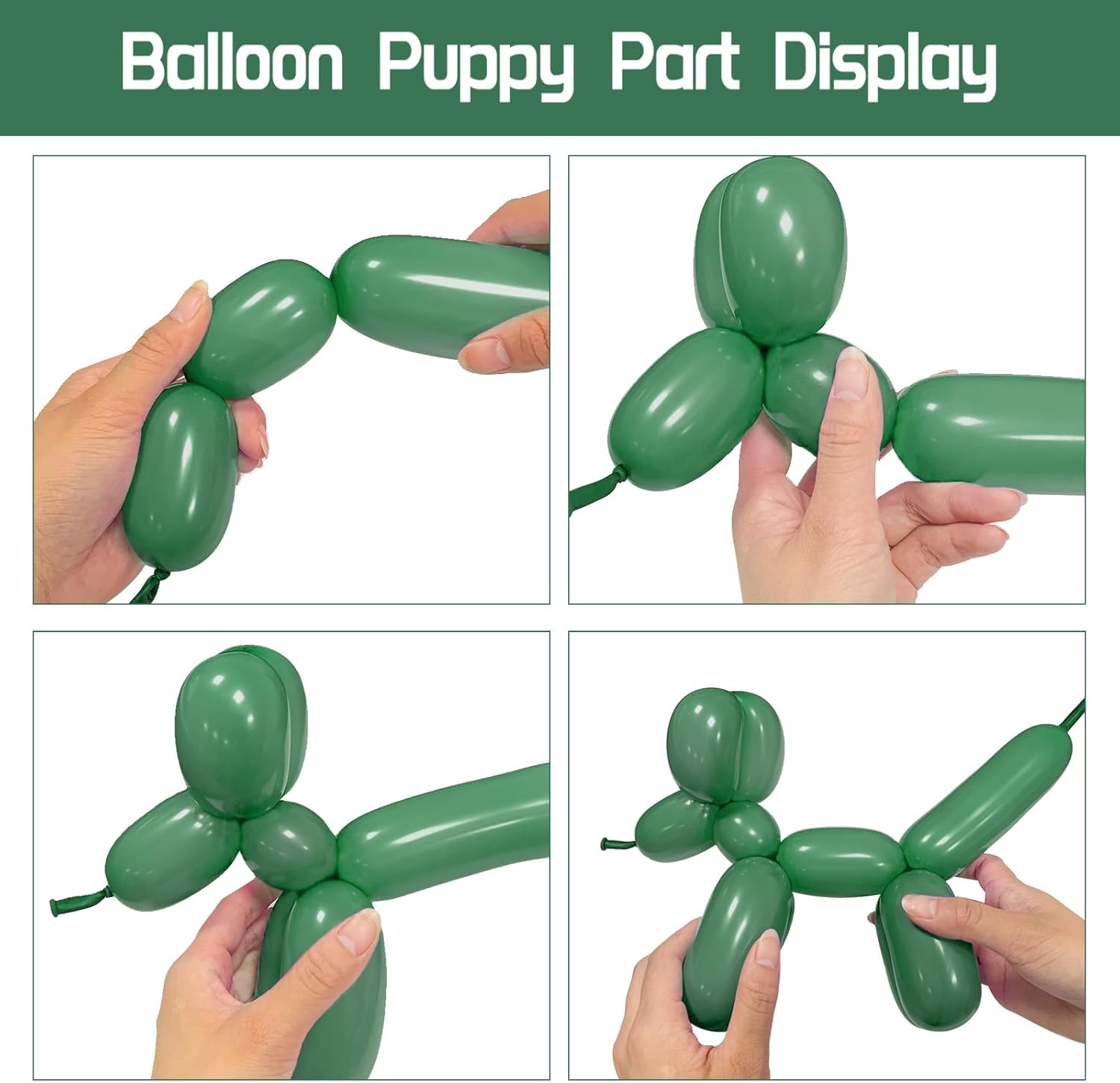 Sage Green 260 Balloons by [Brand Name] - Thick Latex Twisting Balloons for Animal Models | Perfect for Halloween & Birthdays