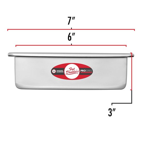 Fat Daddio's PSQ-663 Anodized Aluminum Square Cake Pan, 6 x 3 Inch