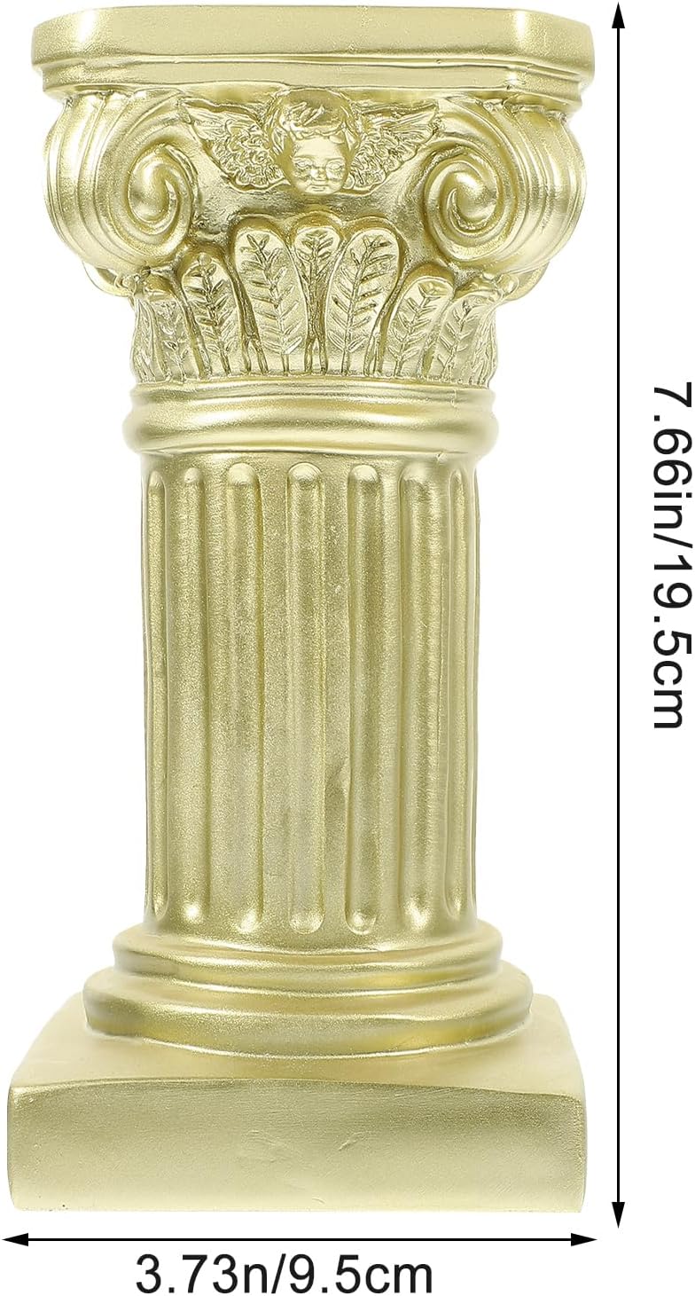 Uonlytech Nordic Marble Roman Column Candlestick - 7.67" x 3.74" Elegant Marble Pillar Candleholder for Cozy Home Decor & Gifts