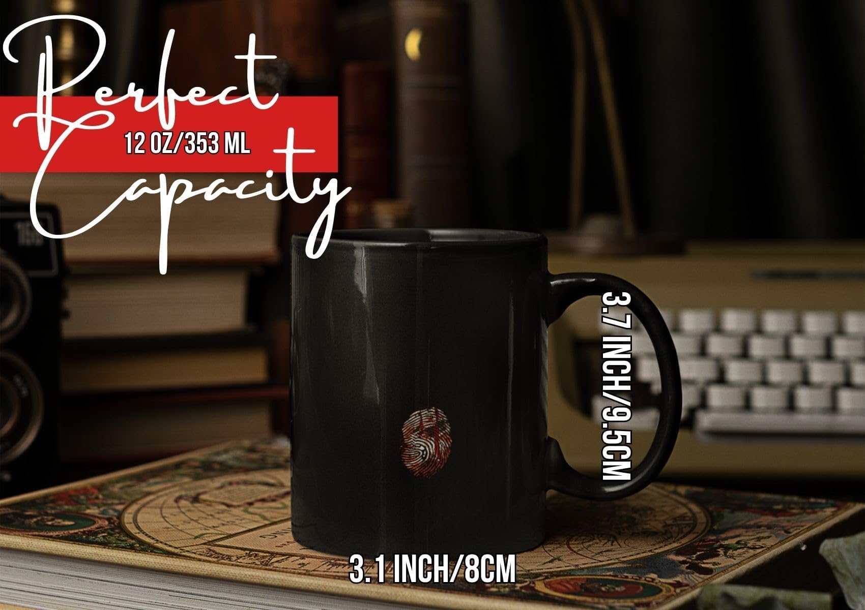 Onebttl True Crime Gifts, Serial Killer Gifts for Women, Crime Lovers, Criminal Minds, Right Left-handed 12oz Heat Sensitive Magic Coffee Mug for True Crime Lovers, Crime Scene Lovers