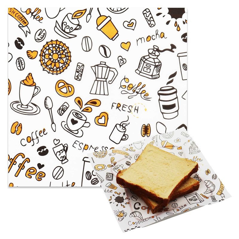 300pcs Deli Paper Sheets 8''x8'', Wax Paper Sheets for Food, Grease Resistant Sandwich Wrapping Paper, Premium Food Basket Liners for Bakery, BBQ, Picnic, Home Party, Festival and Outdoors