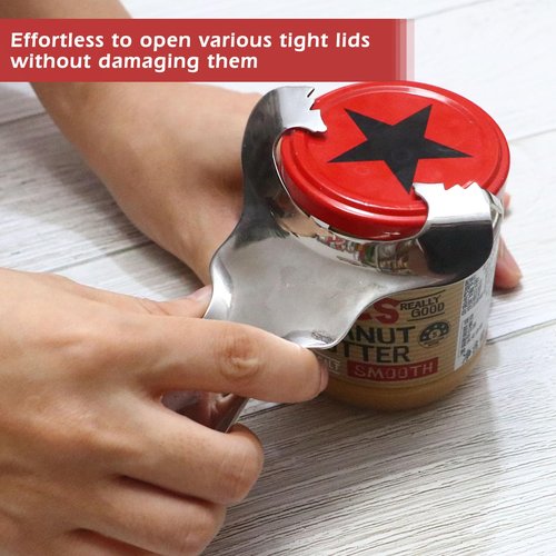 Octina Mason Jar Opener & Bottle Opener No Lid Dents or Damage, Manual Can Opener Easy Twist, Canning Jar Opener Top Remover Utensil for Various Lids