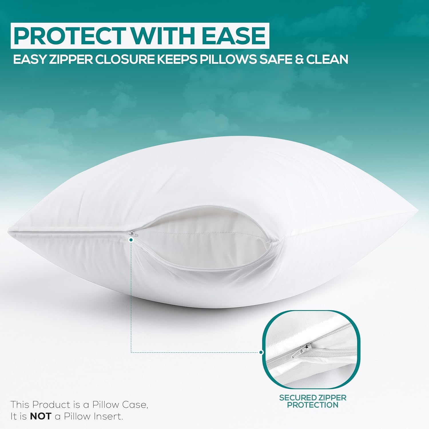 Utopia Bedding King Size Pillow Protectors - Set of 8, Waterproof & Dust Mite Proof Encasements (White)