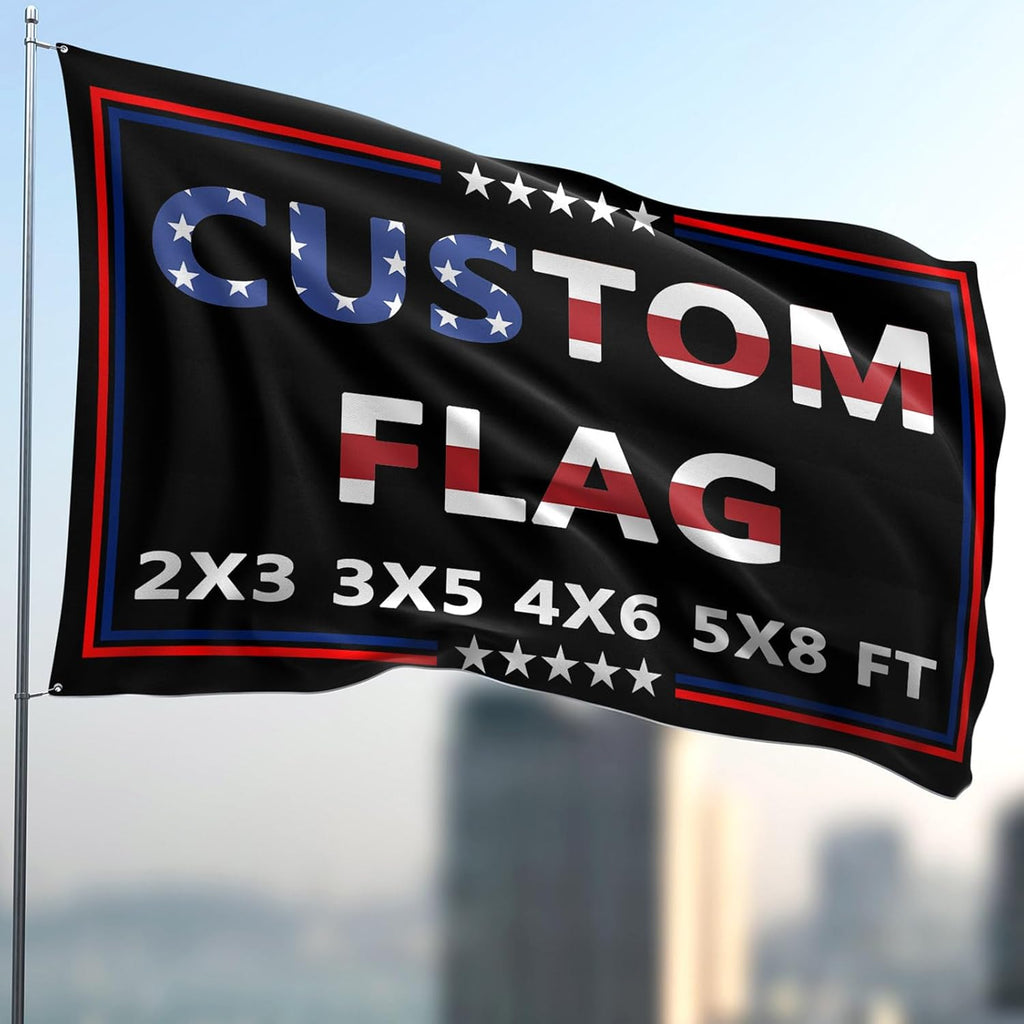 Skiennix Custom Flag - 3x5 Ft Double-Sided Outdoor Design | Personalize Your Text, Photo, or Logo